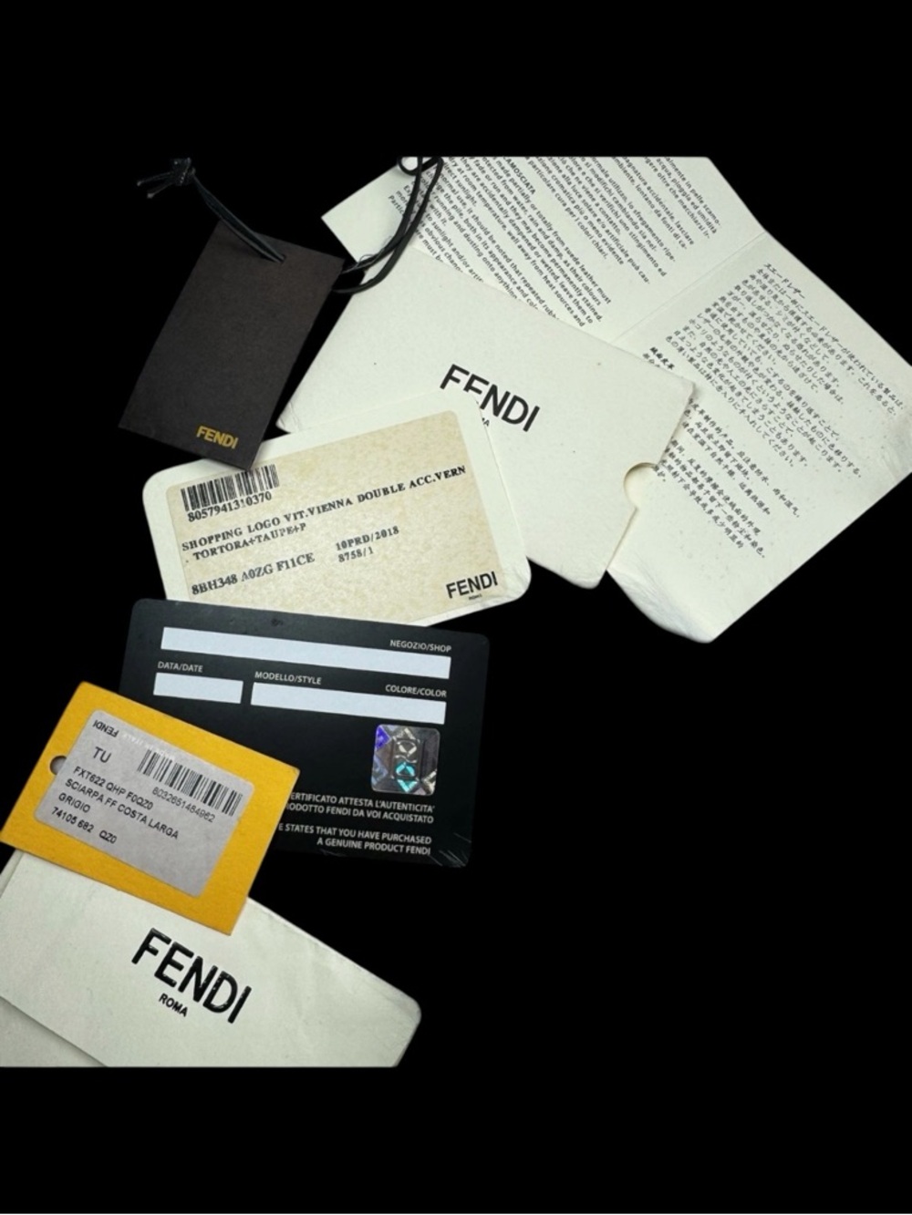 Fendi Black Leather Tote with Circular Logo Accent - Picture 10 of 13